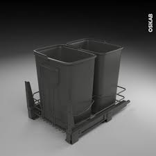 Kit 2 Poubelles Encastrables 32l Tiroir Coulissant Anthracite Sokleo Oskab Poubelle Encastrable Poubelle Cuisine Encastrable Poubelle Cuisine