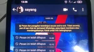 Sekarang coba cek kembali obrolan yang pernah kamu hapus, chatnya akan kembali semua. Eqi1xlyryshqpm