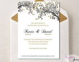 Black And Gold Wedding Invitations Templates Diy Printable Wedding Invitation Template Black By Conni Wedding Invitations Printable Templates Diy Printable Wedding Invitations Wedding Invitation Templates