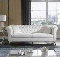 Chesterfield Sofa Modern Tufted Velvet Upholstered Sofa Couch with Flared  Arms and Y-shape Golden Metal Legs Velvet Sofa for Living Room Furniture ...