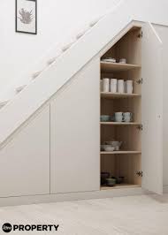 What can be stored in an under stair cabinet? Utilise Unused Space Beneath Your Staircase By Fitting Shelving To Store Your Kitchen Crockery And Plates In 2021 Under Stairs Cupboard Stairs Design Staircase Storage