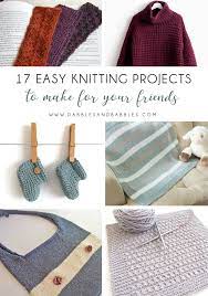 This kids activity (it's also a fun craft for adults!) is a great way to make friendship bracelets, necklaces or even headbands. 17 Easy Knitting Projects Dabbles Babbles