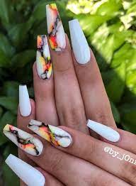 For a relatively small coffin nails, you can opt for a floral touch. 54 Trendy And Classy Coffin Nails Designs Summer Nails Ideas Coffin Nails Designs Summer Summer Acrylic Nails Coffin Nails Designs