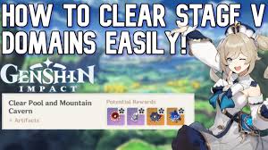 Genshin Impact Domain Guide Clear Pool And Mountain Cavern V Youtube