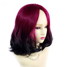 Great news!!!you're in the right place for dye hair pink. Wiwigs Wiwigs Lovely Medium Bob Style Wig Light Wine Red Off Black Dip Dye Ombre Hair Uk
