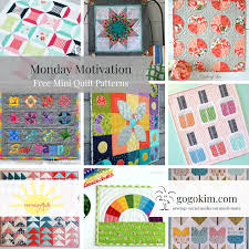 If you buy from a link, we may earn a commission. Monday Motivation 20 Free Mini Quilt Patterns Go Go Kim