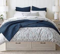 Stratton storage platform bed frame with drawers wooden beds. Stratton Storage Platform Bed Frame With Drawers Wooden Beds Pottery Barn