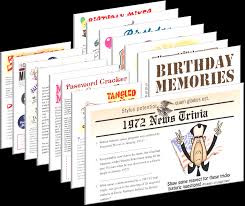Plus, learn bonus facts about your favorite movies. 1972 Birthday Pack Free Party Games