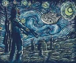 A Night Under The Stars Star Wars Wallpaper Star Wars Poster Star Wars Painting