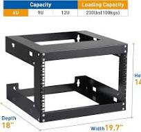 Amazon.com: 6U Montaje en Pared Rack Marco Abierto 19 ...
