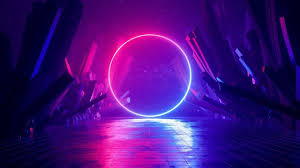 Hd Wallpapers Desktop Mobiles Neon Ring Sci Fi Huawei Mediapad M6 Stock Wallpape Neon Wallpaper Cool Wallpapers 4k Abstract Wallpaper