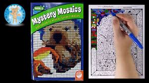 Use your colors to reveal the pixel art puzzle by coloring each square based on the key at the bottom of. Mindware Mystery Mosaics Book 5 Color Counts Coloring Page Review Family Toy Report Youtube