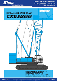 Hydraulic Crawler Crane Bigge Crane Pages 1 36 Text