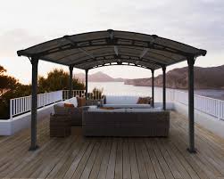 Our gazebo kits are the perfect addition your backyard has been waiting for. Tucson 5000 Gazebo Arcadia Grey Frame Bronze Panels 12 Ft X 16 Ft Awnings Canada