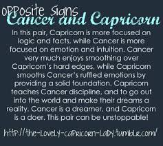 A dream about cancer has a good meaning only when the person suffering from it, gets well by the end of the dream. Opposite Signs On Tumblr Capricorn And Cancer Capricorn Cancer And Capricorn Compatibility