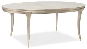 You can also mix and match for a collected look. Caracole Caracole Classic 203199559 Contemporary Oval Dining Table With Leaves Baer S Furniture Dining Tables