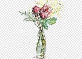 Choose from 1400+ flower vase graphic resources and download in the form of png, eps, ai or psd. Garden Roses Vase Watercolor Painting Drawing Illustration The Rose In The Vase Flower Arranging Flower Vase Artificial Flower Png Pngwing