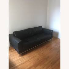Its back helps you maintain a comfortable position and makes rotation easy at the same time. Ikea Arild Black Leather Sofa Aptdeco