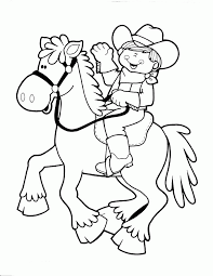 Collection of cowboy ride on horse, sheriff with gun. Cowboy Coloring Pages To Print Coloring Home