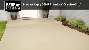 How To Apply Premium Granite Grip Concrete Coating Behr