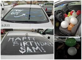 Birthday Surprise For Husband In Car Merkley Jiating Sam S 32nd Birthday Wedding Car Decorations 32 Birthday Birthday