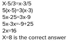 But for a,b,c,x integral, we have fermat's last theorem which clearly does not have a simple solution (or indeed any solution). X 5 3 X 3 5 Please Answer Brainly In