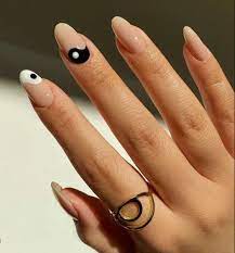 Ying Yang Nails Les Nails Minimalist Nails Funky Nails