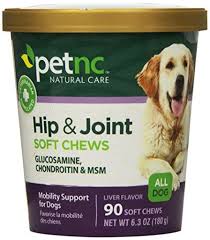 Petnc Natural Care Hip And Joint Soft Chews For Dogs 90 Count Support For Healthy Hips And Joints Savory Flavored E Dog Health Care Dog Vitamin Pet Health