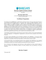 Often, the latest available balance is indicated. Barclays Capital Cayman Limited Barclays Bank Plc Certificate