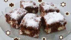 Je nach stückgrösse sind sie ein ganzes dessert oder eine feine beilage zum kafi.» Schoko Kokos Kuchen Vom Blech Youtube