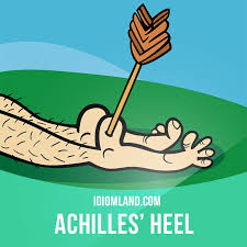 Achilles Heel Is A Weakness In A Person Or System Which Might Cause Them To Fail Example They Have A Team With G English Idioms Idioms Idioms And Phrases