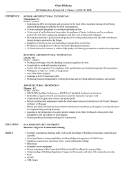 architectural technician resume samples