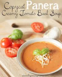This hearty tomato basil soup takes two of the best summer flavors, tomatoes, and basil, and combines them into a simple, yet vibrant soup. Copycat Panera Creamy Tomato Basil Soup Recipe The Pinning Mama Creamy Tomato Basil Soup Tomato Basil Soup Recipe Soup Recipes