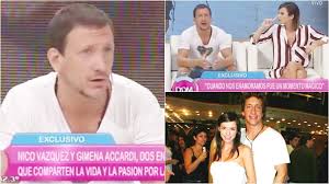El texto que la acompañaba proponía: Nico Vazquez Revelo Un Encuentro Con Su Exesposa Mientras Iba Por La Calle Con Gimena Accardi Fue Fuerte Y Medio Bizarro Porque Nos Abrazamos Los Tres Ciudad Magazine
