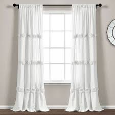 84 X40 Darla Light Filtering Window Curtain Panels Lush Decor Lush Decor White Paneling Curtain Single Panel