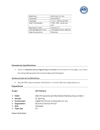 rpa developer cv december 2020