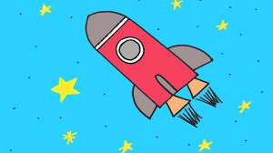 Draw a long curved line across the top of the ship, connecting the two ends of the partial circle. How To Draw A Rocket Ship In Space Step By Step Drawing Lesson For Kids Youtube