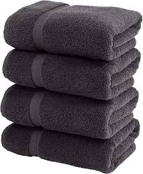 The perfect bath towels are warm, absorbent, and quick to dry. Amazon Com White Classic Luxury Cotton Bath Towels Large Highly Absorbent Hotel Spa Collection Bathroom Towel 27x54 Inch Set Of 4 Black 4 Kitchen Dining