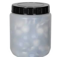 1000mL Kartell® Round HDPE Jars with Screw Caps - Case of 10