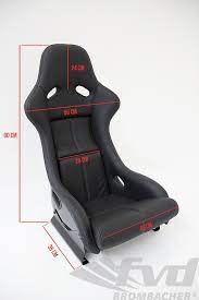 RS Replica Seat Set 964 / 993 - Leather - Black / Black - Includes Adapters