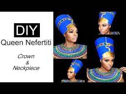 Diy Queen Nefertiti Crown Necklace Youtube Queen Nefertiti Nefertiti Queen Nefertiti Costume