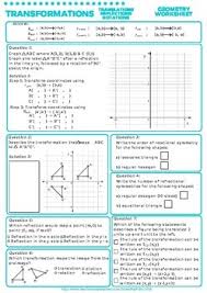 6th grade social studies worksheets. Geometry Translation Rotation Reflection Lesson Worksheet Answer Key