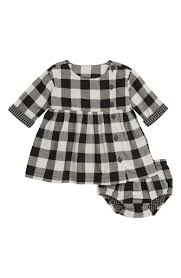 Black And White Gingham Dress Toddler Free Shipping And Returns On Tea Collection Check Plaid Dress Baby Girls At Nordstrom Com Black And White Gingham Girl Outfits Baby Girl Dresses Baby Dress