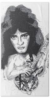 Eddie Van Halen Hand Towels for Sale