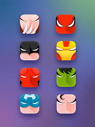 Dribbble Superheros By Artua App Icon Design Icon Design Inspiration Superhero App
