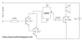 Circuit Diagram Simple Water Overflow Alarm Water Tank Overflowing Alarm