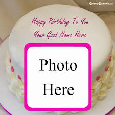 Name Edit Cartoon Photo Editing Birthday Cake With Photo Frame Happy Birthday Dearest Wishes Cake Images With Name And Photo In 2020 Happy Birthday Cake Images Birthday Cake With Photo Happy Birthday Cake Pictures