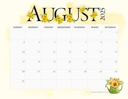 Free August 2025 Printable Calendars » EntheosWeb