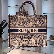 Christian dior lady dior large patent leather current price $7800. Personalized Dior Book Tote Embroidered Tiger Accept Customized Name Book Tote Bag Bags Dior