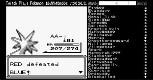 16d 7h 45m 30s Blue Is Defeated In Anarchy The Game Is Won Play Pokemon Twitch Pokemon